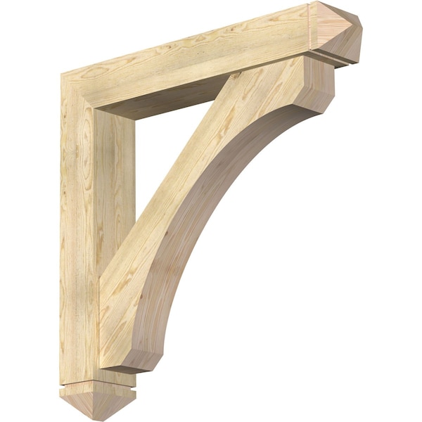 Ekena Millwork Legacy Arts and Crafts Rough Sawn Bracket w/ Offset Brace, Douglas Fir, 8"W x 46"D x 46"H BKT0806X46X46LEC03RDF - main